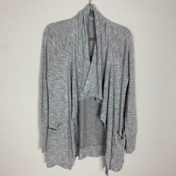 Athleta Studio Wrap Cardigan Grey Womens XS Long Slouchy - Picture 1 of 7